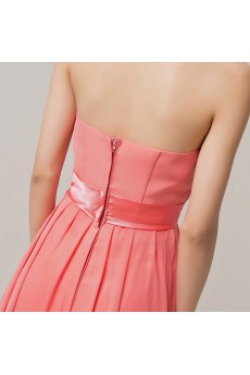 Chiffon Strapless Floor Length Empire Dress