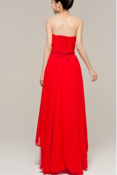 Chiffon Sweetheart Floor Length Ball Gown Dress