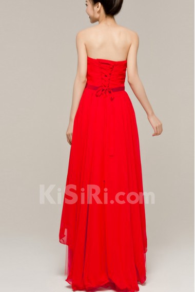 Chiffon Sweetheart Floor Length Ball Gown Dress