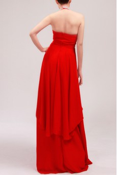 Chiffon V-neck Floor Length Empire Dress with Sequins