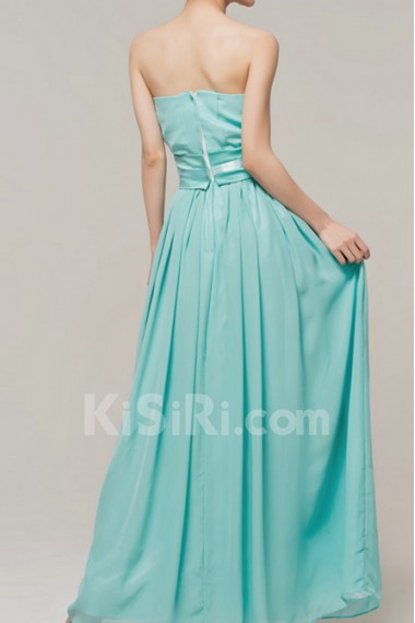 Chiffon Sweetheart Ankle-Length Corset Dress