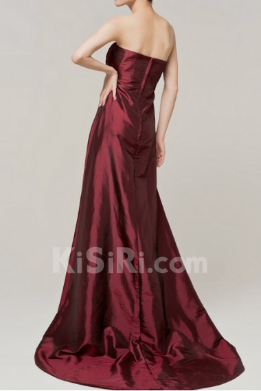 Satin Scoop Neckline Empire Dress with Bow