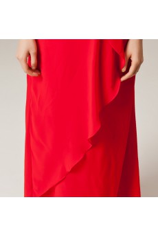 Chiffon Strapless Floor Length Empire Dress