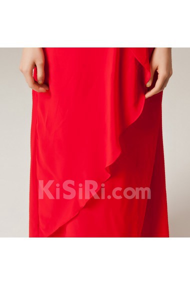 Chiffon Strapless Floor Length Empire Dress