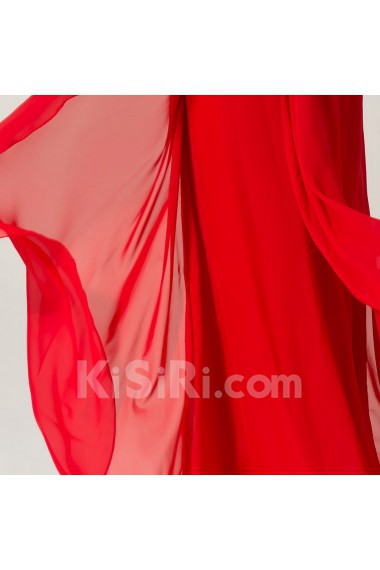 Chiffon Halter Floor Length Empire Dress