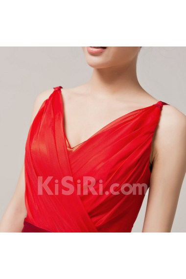 Chiffon V-neck A-line Dress