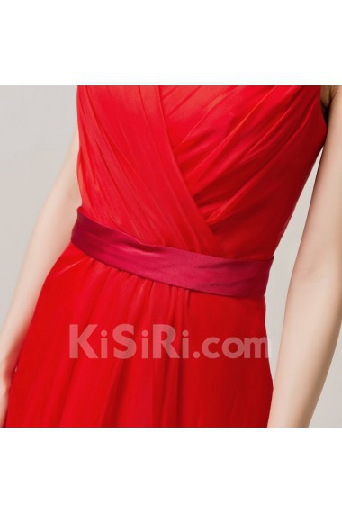 Chiffon V-neck A-line Dress