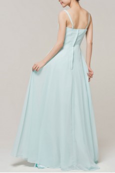 Chiffon Spaghetti Neckline Floor Length Corset Dress