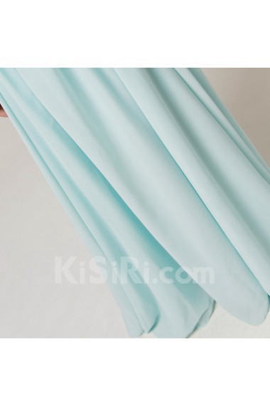 Chiffon Spaghetti Neckline Floor Length Corset Dress