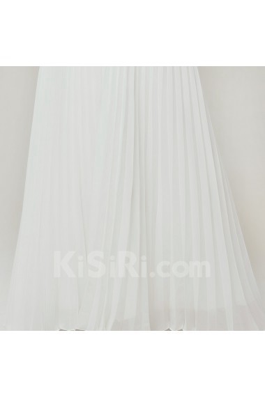 Chiffon One Shoulder Floor Length Empire Dress