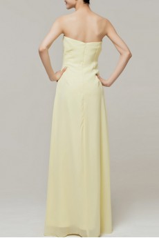 Chiffon Strapless Floor Length Empire Dress with Sequins