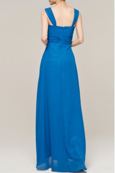 Chiffon Straps Neckline Floor Length Empire Dress