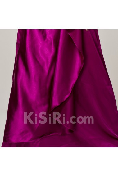 Taffeta Straps Neckline Floor Length A-line Dress with Crystal