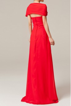 Chiffon Off-the-Shoulder Floor Length A-line Dress