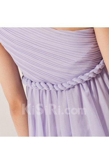 Chiffon One Shoulder Ankle-Length Empire Dress