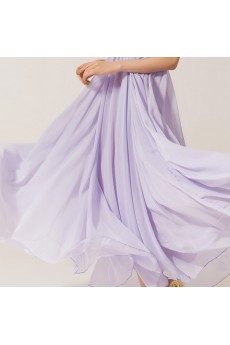 Chiffon One Shoulder Ankle-Length Empire Dress