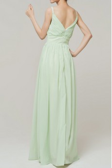 Chiffon Straps Neckline Floor Length Empire Dress