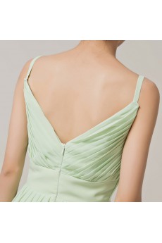 Chiffon Straps Neckline Floor Length Empire Dress