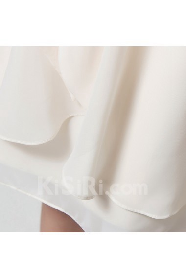 Chiffon Straps Neckline Short Dress