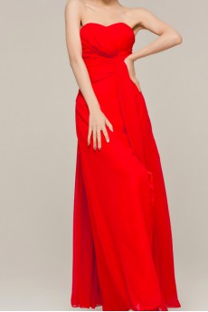 Chiffon Sweetheart Floor Length Empire Dress