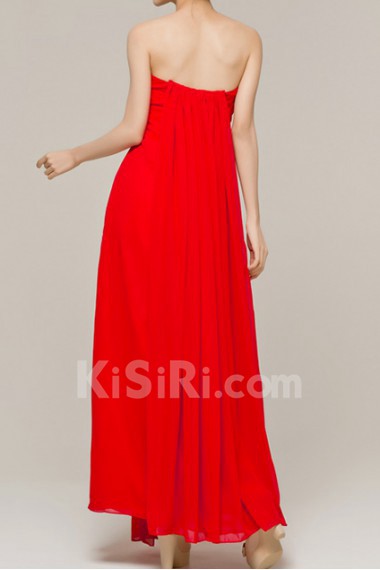 Chiffon Sweetheart Floor Length Empire Dress