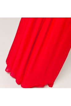 Chiffon Spaghetti Neckline Floor Length Column Dress with Sequins