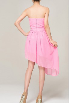 Chiffon Strapless Short Corset Dress