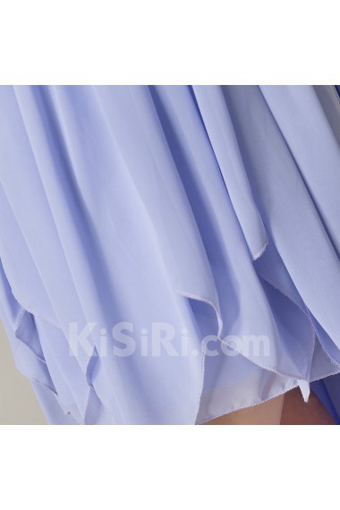 Chiffon Strapless Short Corset Dress with Crystal