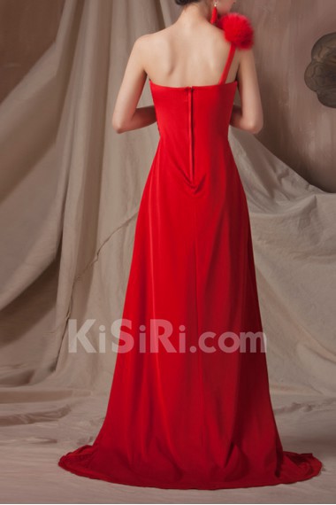 Satin One Shoulder A-line Dress