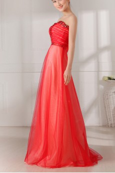 Satin Sweetheart Floor Length Ball Gown Dress with Crystal