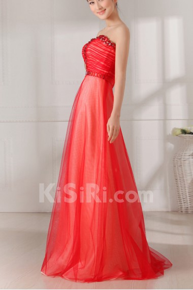 Satin Sweetheart Floor Length Ball Gown Dress with Crystal