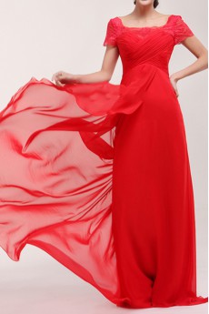 Chiffon Scoop Neckline A-line Dress