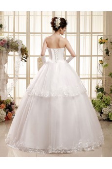 Tulle Strapless Ball Gown Dress with Beading and Sequins