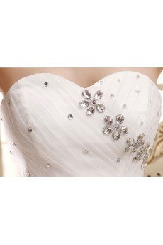 Tulle Sweetheart Ball Gown Dress with Beading and Bow