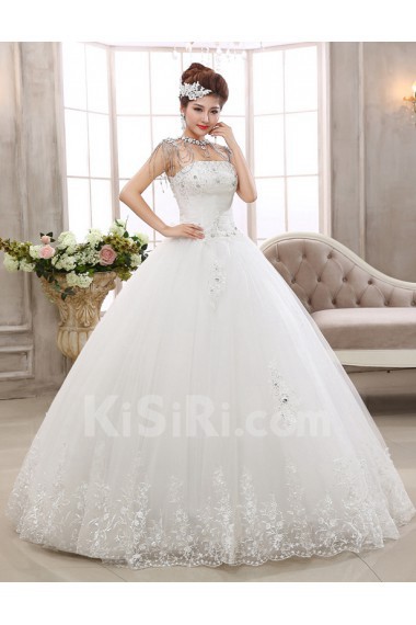 Tulle Strapless Ball Gown Dress with Sequin and Bow