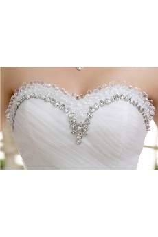 Lace Sweetheart Ball Gown Dress with Beading and Bead