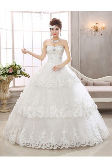 Lace Sweetheart Ball Gown Dress with Beading and Sequin