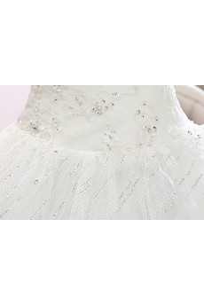 Lace Sweetheart Ball Gown Dress with Beading