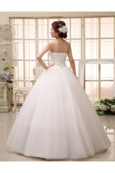 Lace Sweetheart Ball Gown Dress with Beading