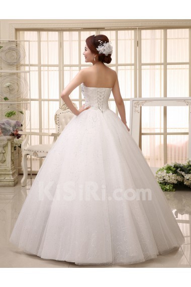 Lace Sweetheart Ball Gown Dress with Beading