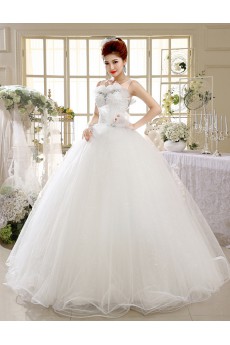 Lace Sweetheart Ball Gown Dress with Beading and Sequin