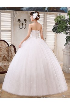 Lace and Tulle Sweetheart Ball Gown Dress with Beading