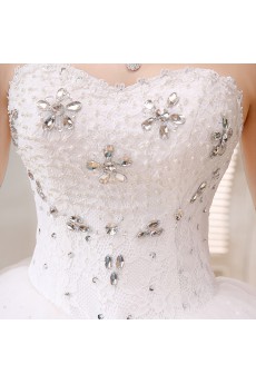 Lace and Tulle Sweetheart Ball Gown Dress with Beading