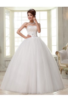 Lace and Tulle Sweetheart Ball Gown Dress with Beading and Sequin