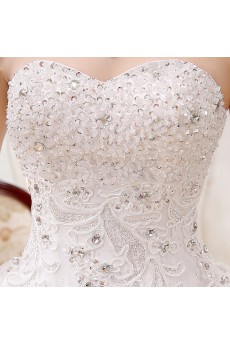 Lace and Tulle Sweetheart Ball Gown Dress with Beading and Sequin