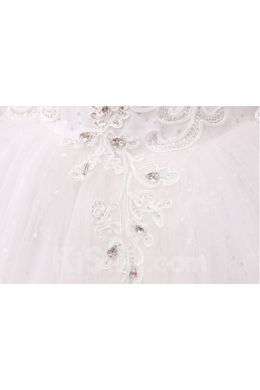 Lace and Tulle Sweetheart Ball Gown Dress with Beading and Sequin