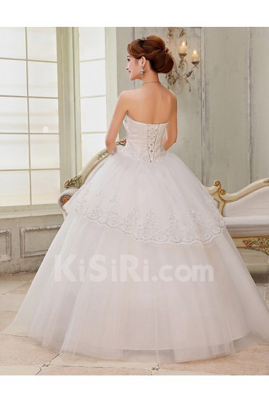 Lace and Tulle Sweetheart Ball Gown Dress with Beading and Sequin