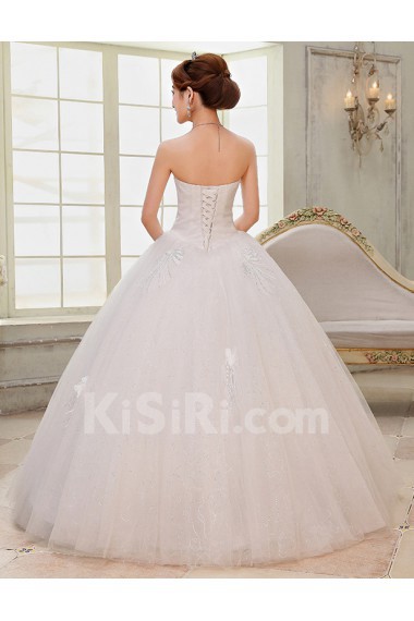 Lace and Tulle Sweetheart Ball Gown Dress with Sequin