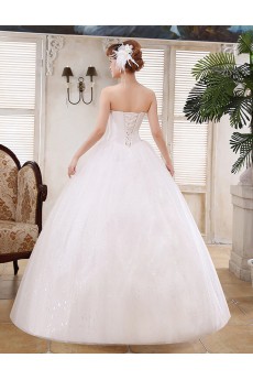 Lace and Tulle Sweetheart Ball Gown Dress with Beading and Sequin