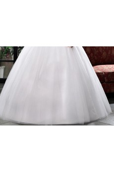 Lace and Tulle off-the-Shoulder Ball Gown Dress with Beading